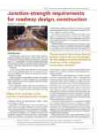 Junction-strength requirements for roadway design, construction